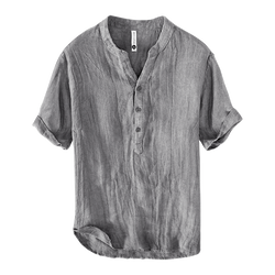 Men's Linen Shirt Short Sleeve – Lightweight Summer Casual